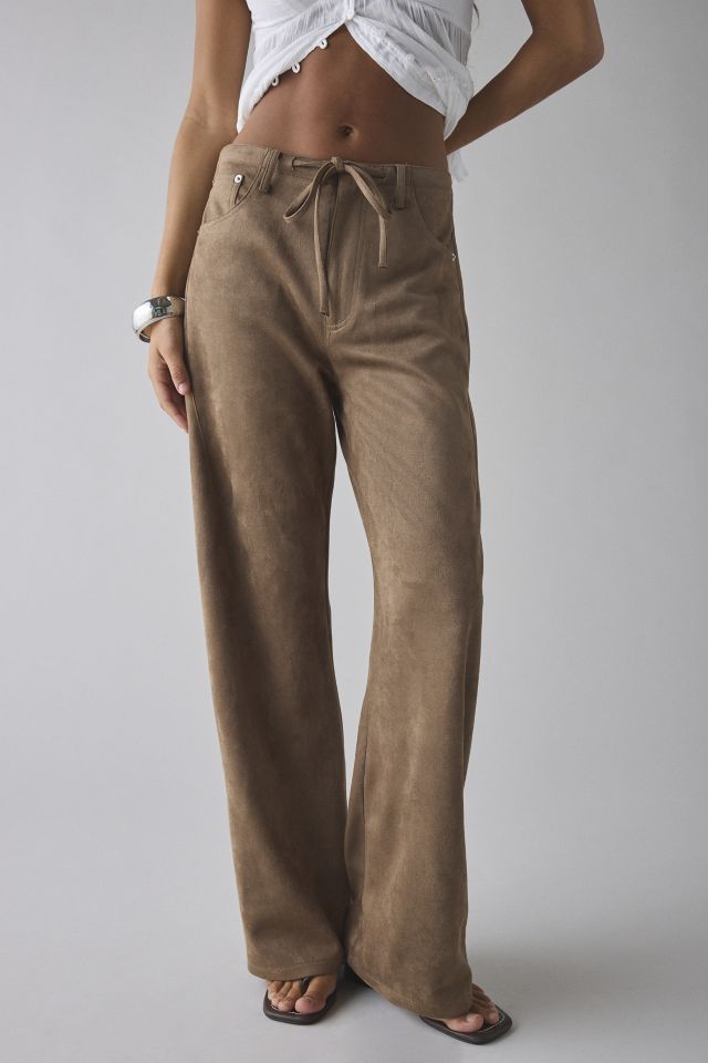 Lioness Dusty Faux Suede Wide Leg Pant #1