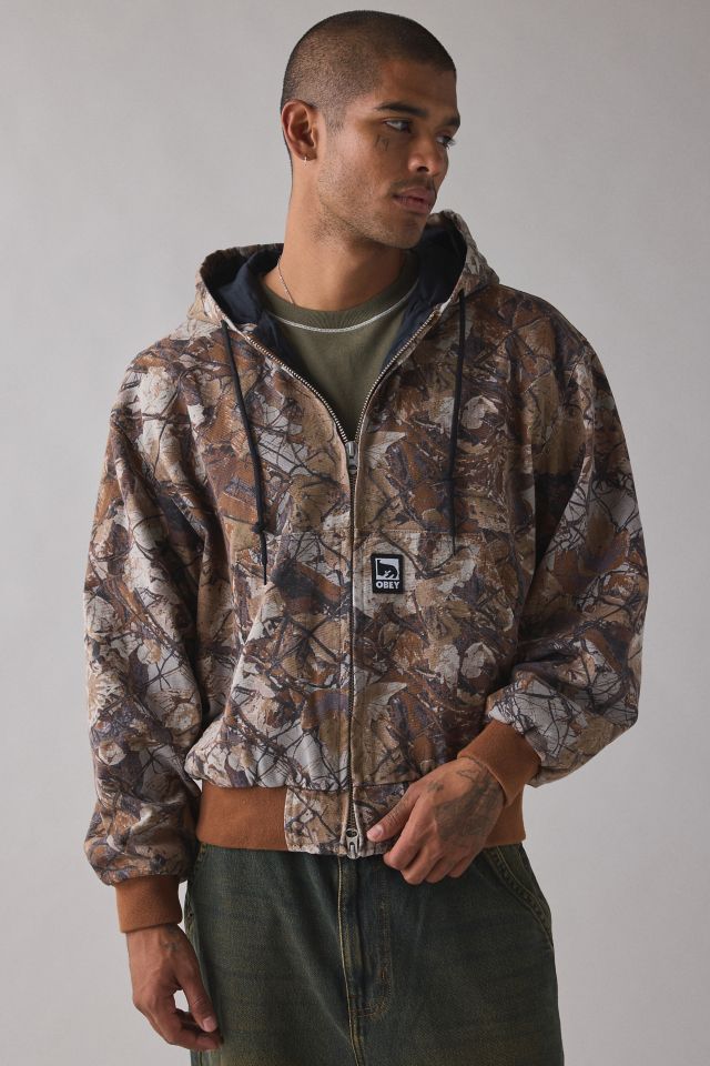OBEY Glen Hooded Zip-Up Jacket #1