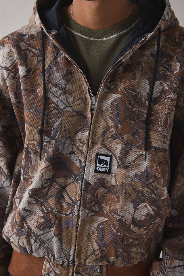 OBEY Glen Hooded Zip-Up Jacket #3