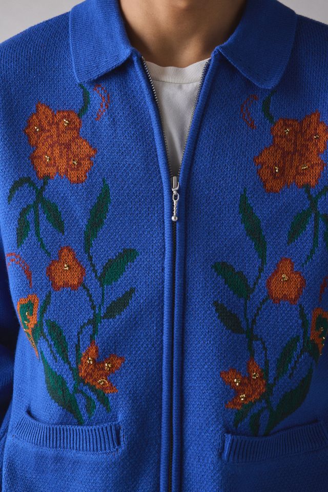 OBEY Floral Zip Cardigan #3