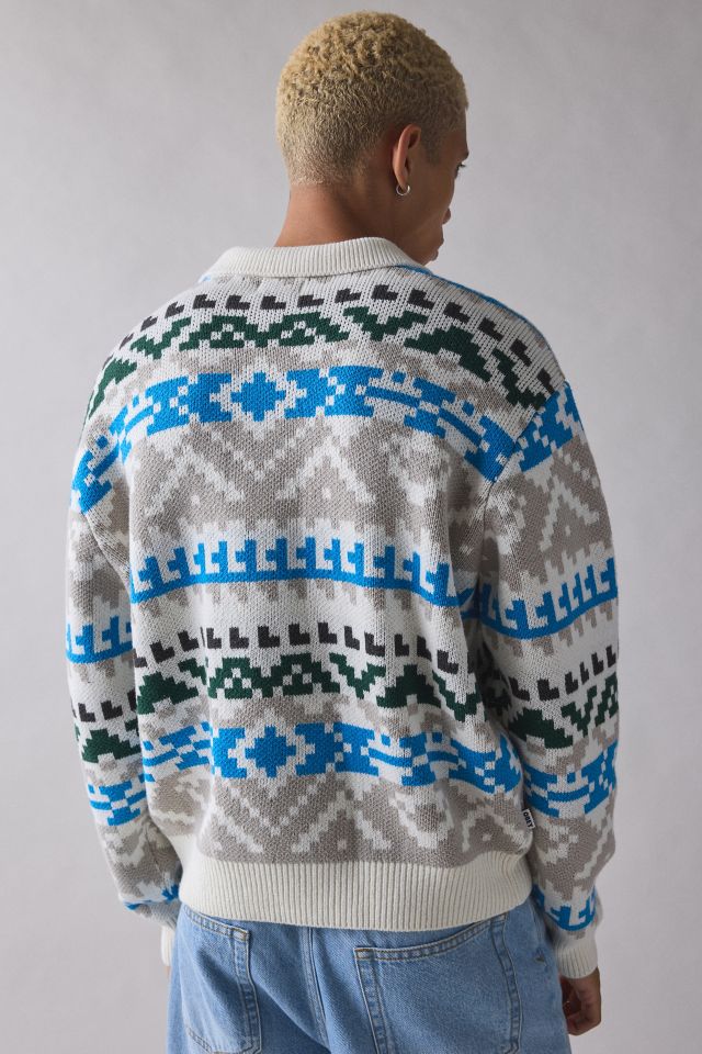 OBEY Geo Pattern Polo Sweater #1
