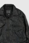 Vintage 90s Leather Zippered Bomber Jacket