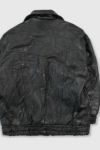 Vintage 90s Leather Zippered Bomber Jacket