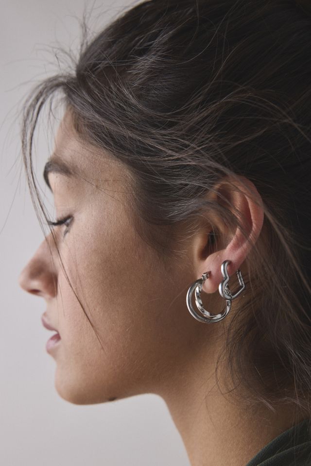 Waterproof Heart Hoop Earring Set #1