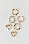 Waterproof Heart Hoop Earring Set
