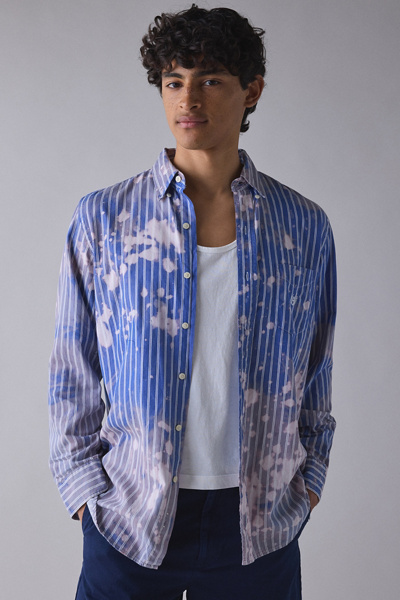 ReMADE By UO Bleach Splatter Long Sleeve Shirt