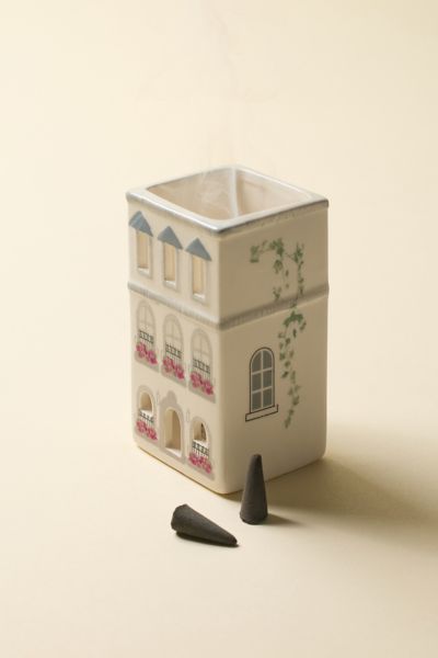 Paddywax Parisian Townhouse Cone Incense & Tea Light Holder Set In Parisian Townhouse At Urban Outfitters In White