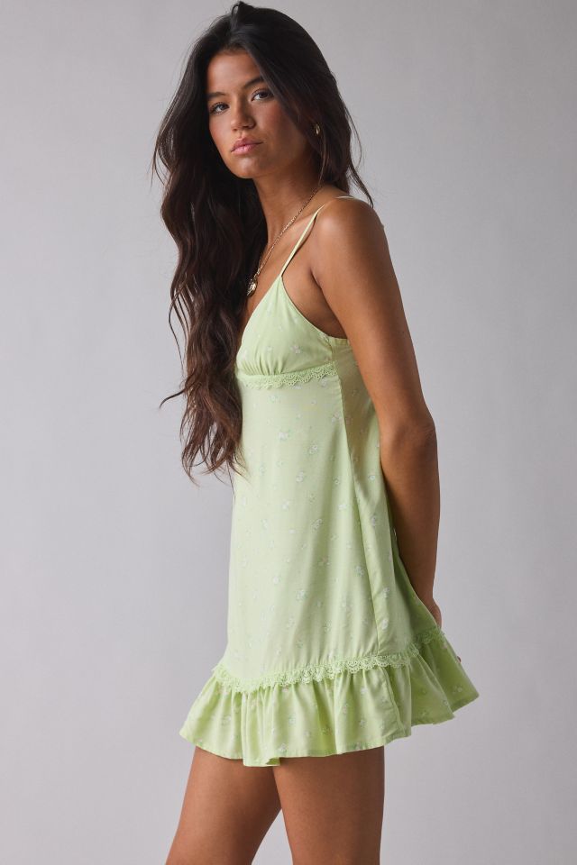 Motel Tavita Lace Trim Ruffle Cami Mini Dress #2