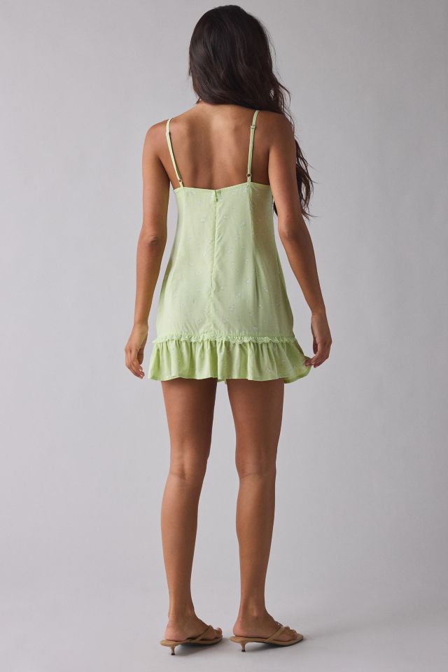 Motel Tavita Lace Trim Ruffle Cami Mini Dress #3