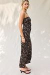 UO Alexis Printed Knit Strapless Tube Maxi Dress