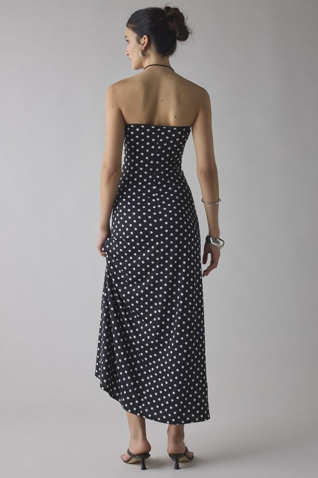 UO Alexis Printed Knit Strapless Tube Maxi Dress