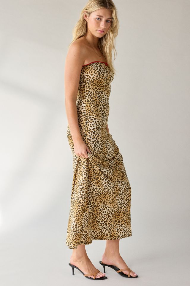 UO Alexis Printed Knit Strapless Tube Maxi Dress #2
