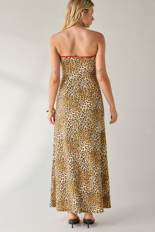 UO Alexis Printed Knit Strapless Tube Maxi Dress #3