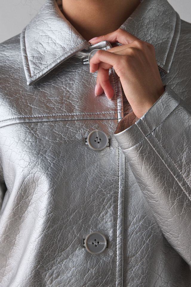 UO Sydney Faux Leather Oversized Dad Jacket #2