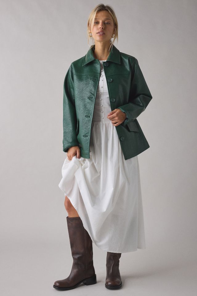 UO Sydney Faux Leather Oversized Dad Jacket #1