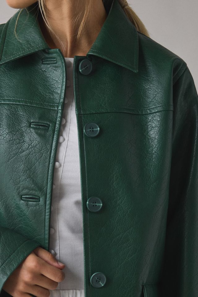 UO Sydney Faux Leather Oversized Dad Jacket #2