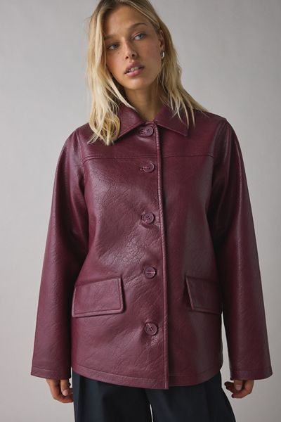 BDG Sean Faux Leather Harrington Jacket | Urban Outfitters