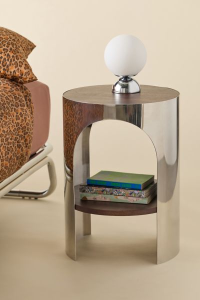 Jane Round Upholstered Storage Nightstand
