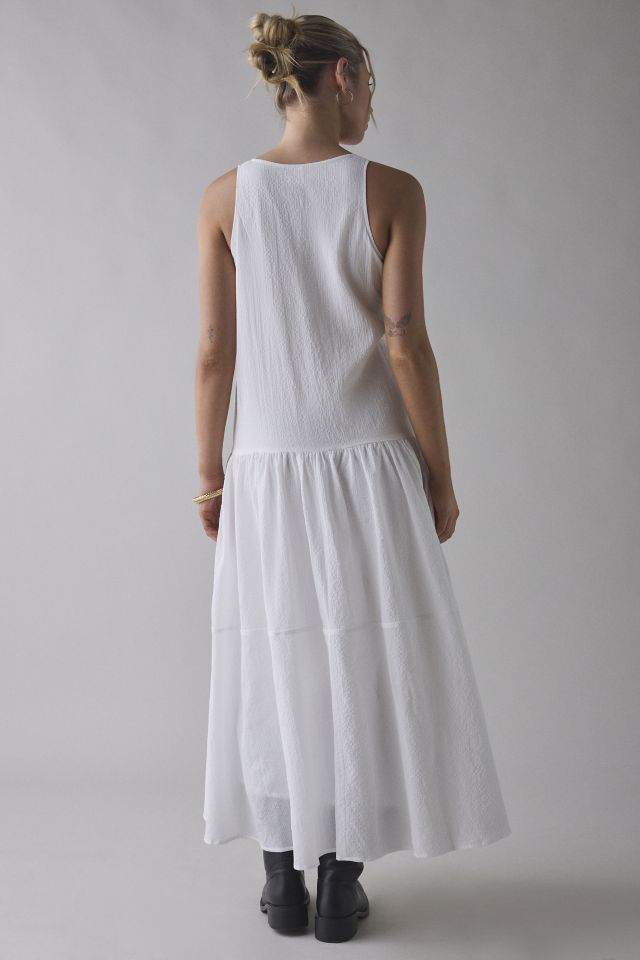 Ghospell Ellie Oversized Drop Waist Bow Detail Midi Dress #3