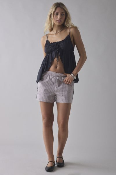 Ghospell Dara Stripe Drawstring Pull-On Short