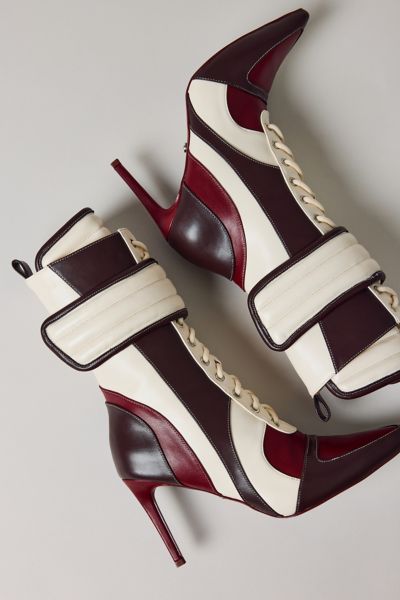 Azalea Wang Amada Stiletto Boot In Red, Women's At Urban Outfitters In Multi