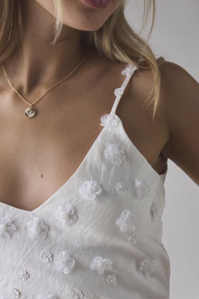 Sister Jane Forget Me Not Beaded Floral Appliqué Cami Top