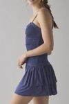 UO Heide Smocked Drop Waist Mini Dress