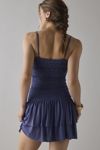 UO Heide Smocked Drop Waist Mini Dress