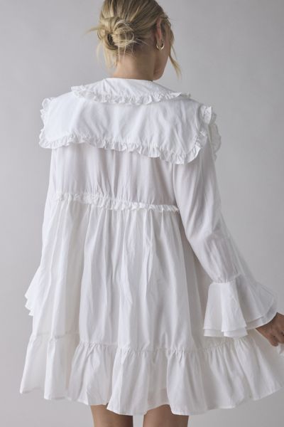 Sister Jane Sweet Pea Oversized Collar Ruffle Mini Dress