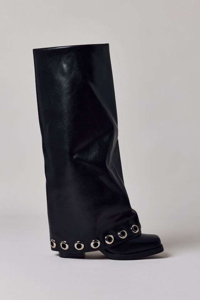 Azalea Wang Elliot Grommet Fold-Over Boot #1