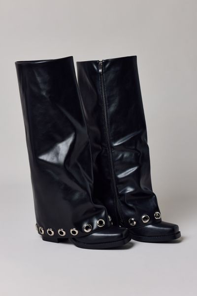 Azalea Wang Elliot Grommet Fold-Over Boot