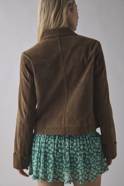 Sister Jane Budding Jewel Embellished Faux Suede Jacket