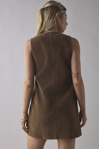 Sister Jane Budding Jewel Embellished Faux Suede Mini Dress