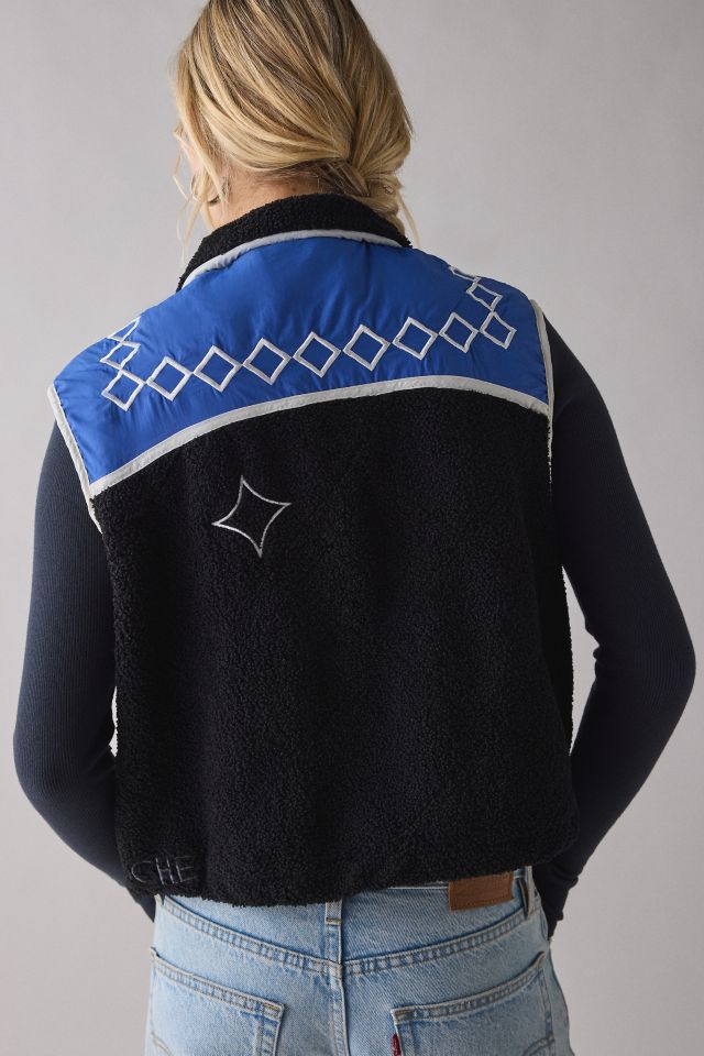 PASTICHE Montana Reversible Piled Fleece Vest #4