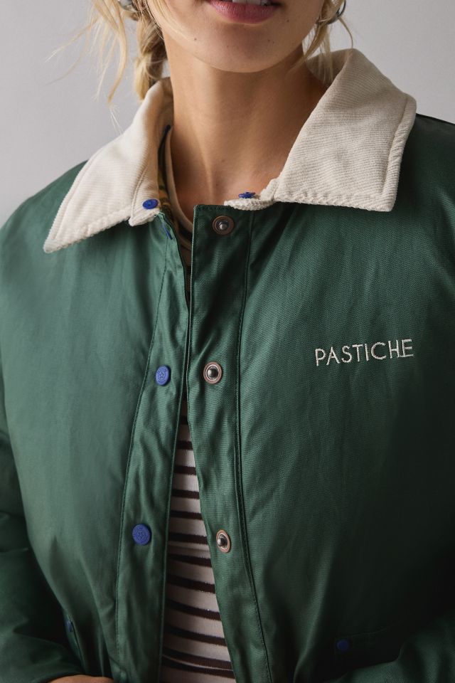 PASTICHE Land Waxed Cotton Puffer Barn Jacket #3