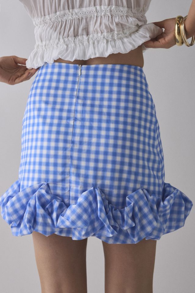 Sister Jane Lavender Gingham Ruffle Mini Skirt #2
