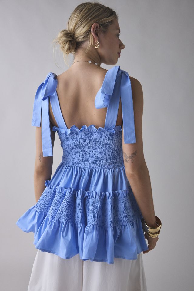 Sister Jane Pasture Tie-Strap Ruffle Babydoll Top #2