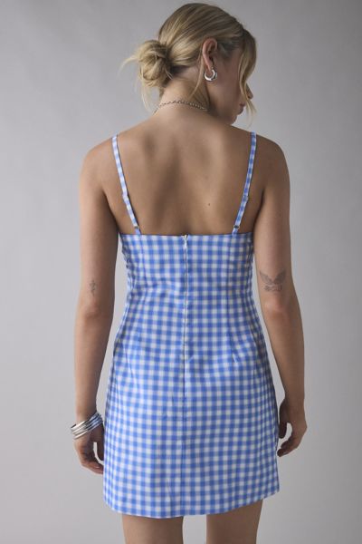 Sister Jane Lavender Gingham Bow Detail Mini Dress