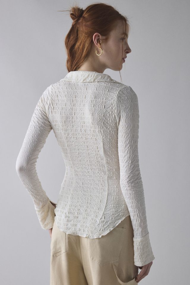 Chemise ajustée extensible à boutons Abigail UO #1