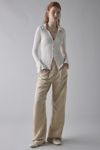 UO Abigail Button Down Stretch Slim Fit Shirt