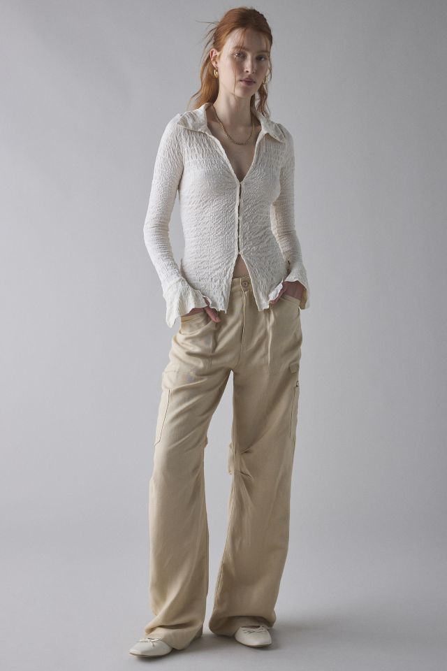 Chemise ajustée extensible à boutons Abigail UO #2