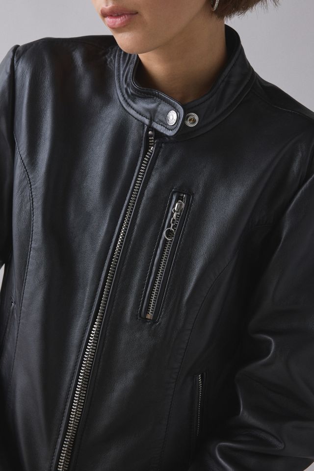 Schott NYC Lambskin Leather Moto Jacket #1