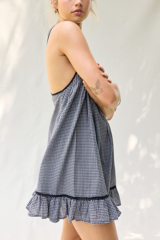 Kimchi Blue Gracie Gingham Cotton Sleeveless Frock Mini Dress #2