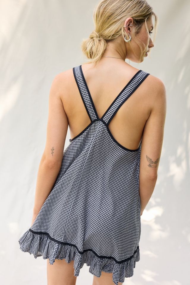 Kimchi Blue Gracie Gingham Cotton Sleeveless Frock Mini Dress #3