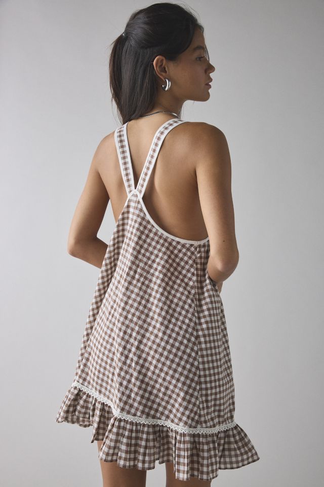 Kimchi Blue Gracie Gingham Cotton Sleeveless Frock Mini Dress