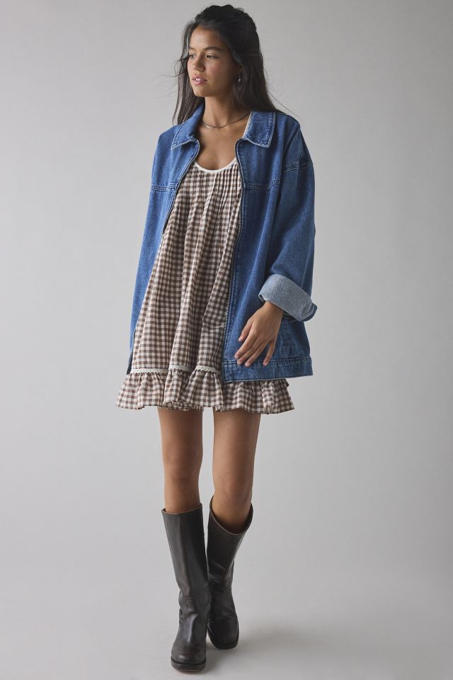 Kimchi Blue Gracie Gingham Cotton Sleeveless Frock Mini Dress