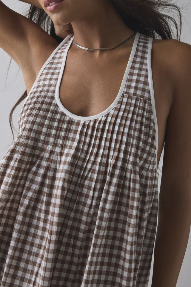 Kimchi Blue Gracie Gingham Cotton Sleeveless Frock Mini Dress