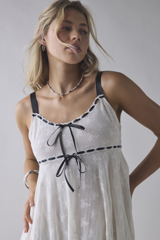 Kimchi Blue Hartley Lace Hanky Hem Babydoll Midi Dress #2