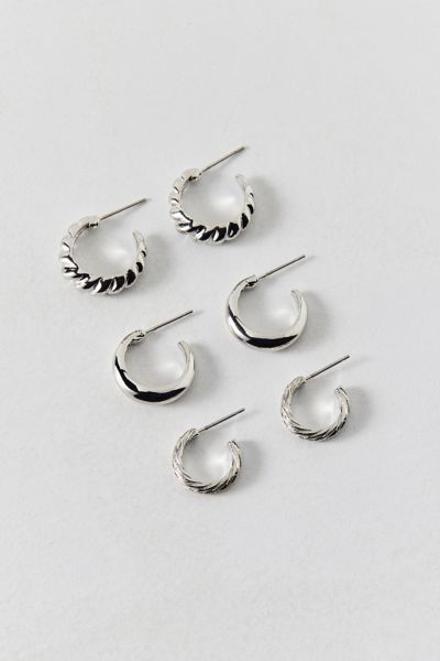 Urban Outfitters Danika Multi Hoop Earring Set In Silver, Women's At