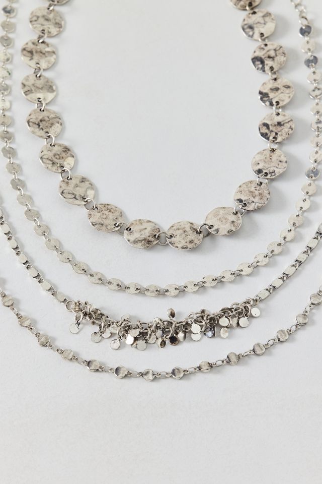 Kai Metal Coin Layering Necklace Set #1